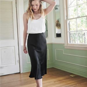 Quince NWT washable silk skirt size small